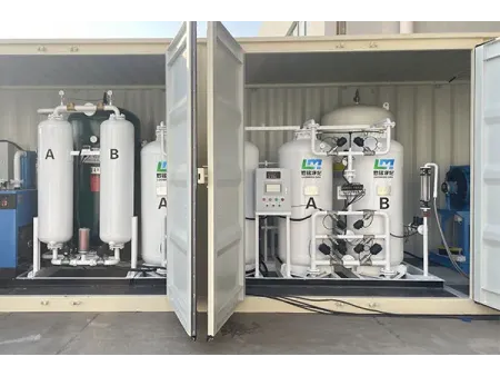 نظام توليد الأكسجين من فئة الحاويات (مولد الأكسجين مثبت داخل حاوية) Container Type Oxygen Generation System