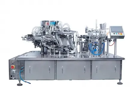 ماكينة تعبئة الأكياس الجاهزة فاكيوم دوارة الآلية Automatic Rotary Vacuum Packing Machine