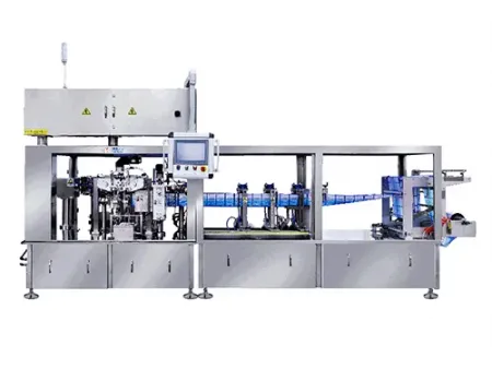 ماكينة تعبئة الأكياس الأفقية المتكاملة (تجهيز كيس رول الفيلم – تعبئة – لحام) Integrated Roll-Film Bagging & Filling Machine