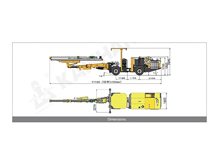 معدة حفر أنفاق هيدروليكية ذات مطرقة علوية كبيرة، KJ 211 Hydraulic Top Hammer Drilling Jumbo