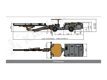 معدة حفر أنفاق هيدروليكية كبيرة بمطرقة علوية، KJ 212 Hydraulic Top Hammer Drilling Jumbo