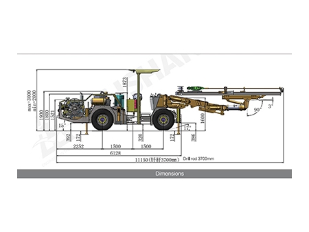 معدة حفر أنفاق هيدروليكية بمطرقة علوية كبيرة، KJ 311 Hydraulic Top Hammer Drilling Jumbo