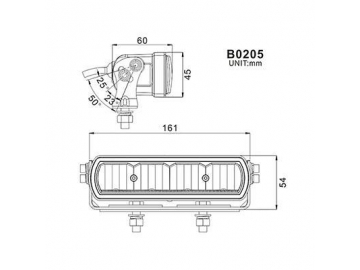 كشاف ليد بار مع لمبات LED 5 وات B0205