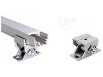 قطاعات ألومنيوم لشريط LED مع دعامات التثبيت