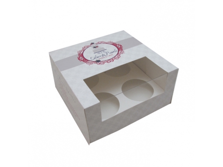 علب كب كيك، علب ورقية مطبوعة Paperboard Cupcake Box, Custom Printed Paper Box