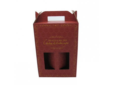 علب خمر، صندوق نبيذ بغطاء منفصل Rigid Setup Wine Box, Two Pieces Box