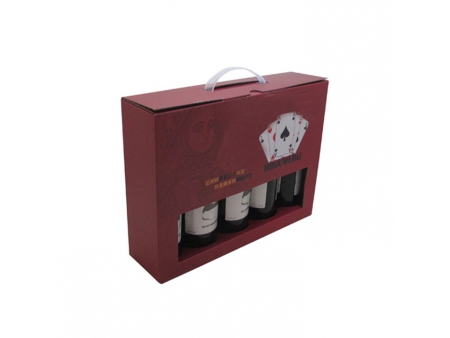 علب خمر، صندوق نبيذ بغطاء منفصل Rigid Setup Wine Box, Two Pieces Box