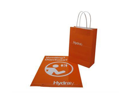 كيس ورق كرافت مع يد، أكياس تسوق Kraft Paper Carrier Bag, Custom Printed Bags