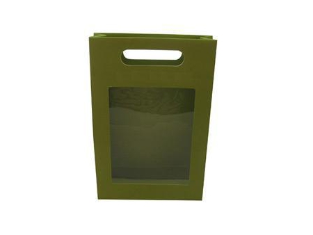 كيس ورقي مع يد محفورة، أكياس هدايا Laminated Paper Bag with Die Cut Handle