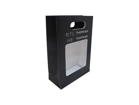 كيس ورقي مع يد محفورة، أكياس هدايا Laminated Paper Bag with Die Cut Handle