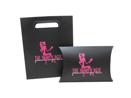 كيس ورقي مع يد محفورة، أكياس هدايا Laminated Paper Bag with Die Cut Handle