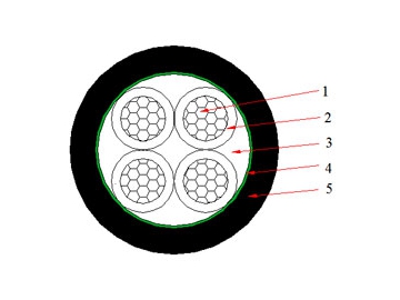 كابلات الجهد المنخفض المعزولة  NAYYمن 0.6 إلى 1 ك.ف                     0.6/1 kV NAYY Cable(AL/PVC/PVC)