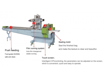 ماكينة تغليف فلوباك (محرك سيرفو)، MK-300S                     Precision Flow Pack Wrapper, Servo Motor