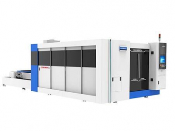 ماكينة فايبر ليزر لتقطيع ألواح صاج ومواسير، مغلقة بالكامل  Integrated Tube and Sheet Fiber Laser Cutter with Full Cover Protection