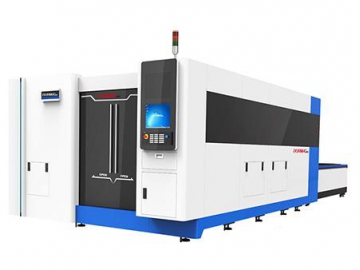 ماكينة فايبر ليزر لتقطيع ألواح صاج ومواسير، مغلقة بالكامل  Integrated Tube and Sheet Fiber Laser Cutter with Full Cover Protection