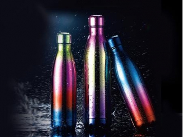 قارورة ماء حافظة للحرارة ستانليس ستيل مع لون لامع  Stainless Steel Vacuum Water Bottle with Gloss Finish
