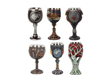 كأس ستانلس ستيل ثلاثي الأبعاد  3D Painted Stainless Steel Stemware