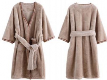 روب حمام فاخر فانيلا  Flannel Bathrobe