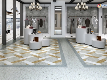 بلاط بورسلين،  Terrazzo Deco  Porcelain Tile