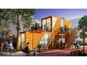 شوارع تجارية من حاويات الشحن   Shipping Container Commercial Street