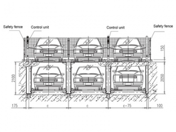 الجراجات الذكية مع نظام التكديس                     Stacker Parking System (Parking Lift)