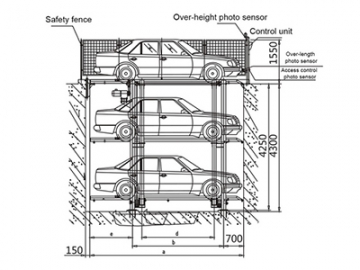 الجراجات الذكية مع نظام التكديس                     Stacker Parking System (Parking Lift)
