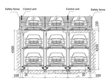 الجراجات الذكية مع نظام التكديس                     Stacker Parking System (Parking Lift)