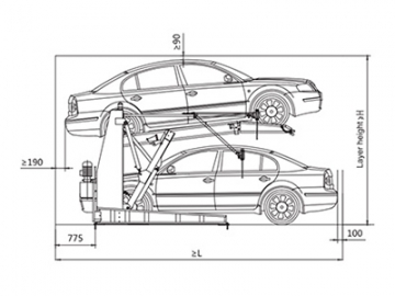 الجراجات الذكية مع نظام التكديس                     Stacker Parking System (Parking Lift)