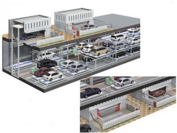 نظام المواقف الذكية المتحركة (جراج ذكي ذو حركة مكوكية)                     Shuttle Parking System