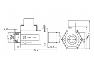 حساس تدفق الماء نوع عوامة    Float Type Water Flow Switch