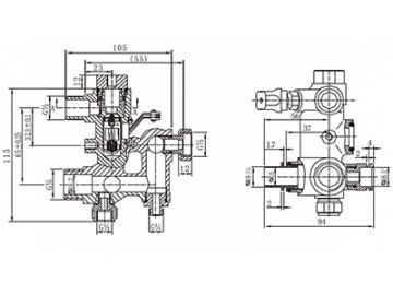 مجموعة صمام المرجل    Boiler Waterway Module