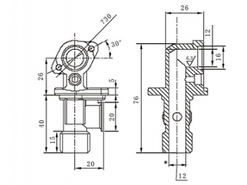 صمام تحكم وحساس درجة حرارة المياه الداخلة    Inlet Control Valve and Temperature Probe