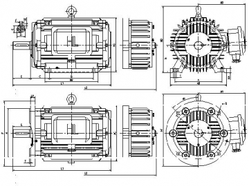 المحرك الحثي ثلاثي الأوجه المطور للرفع، سلسلة YZ-H