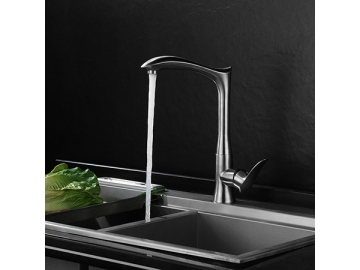 خلاط مطبخ طويل مقبض واحد بتصميم عصري SW-KFS007                     Modern Design Single handle Kitchen Faucet