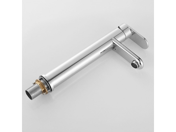 خلاط مغسلة طويل بمظهر الكروم المصقول SW-BFS009(2)                     Tall vessel sink faucet in chrome polished finish