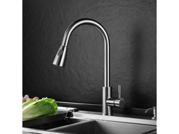 خلاط مطبخ مقبض واحد بفوهة قابل للسحب SW-KFS004                     Kitchen Faucet
