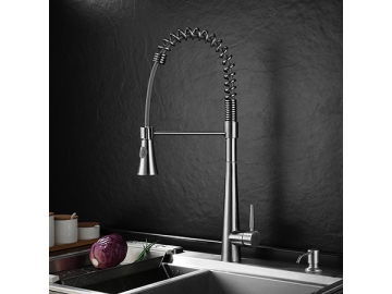 خلاط مطبخ بعنق حلزوني وفوهة قابل للسحب SW-KFS002                     Kitchen Faucet