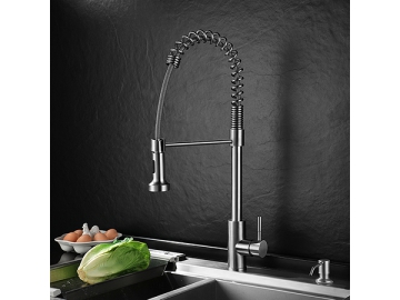 خلاط مطبخ بعنق حلزوني وفوهة قابل للسحب SW-KFS001                     Kitchen Faucet