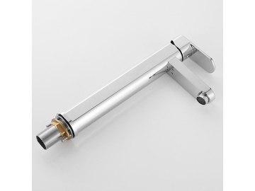 خلاط مغسلة طويل بمظهر الكروم المصقول SW-BFS008(2)                     Tall vessel sink faucet in chrome polished finish