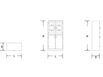 خزانة قائمة بذاتها - فئة خزائن طويلة  Freestanding Storage Cabinet