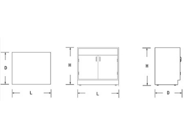 خزانة سفلية مع حوض غسيل  Laboratory Sink Station