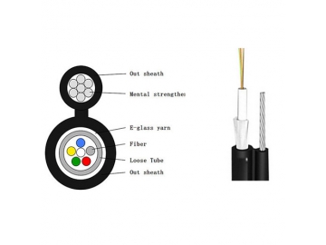 كبل الليف الضوئي الهوائي ذو التثبيت الذاتي GYFXTC8Y                     Self-supporting Aerial Cable