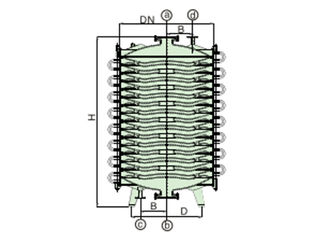 مكثف ألواح مبطنة بالزجاج  Glass Lined Plate Condenser