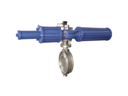 صمام فراشة بمشغل نيوماتيكي / تحكم بالهواء مضغوط                     Pneumatic Actuated Butterfly Valve