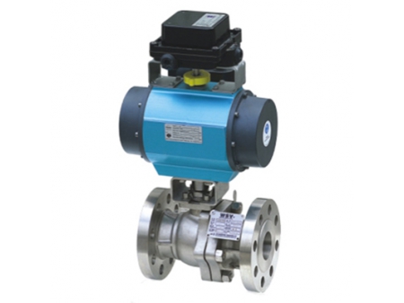 صمام كروي بمشغل نيوماتيكي / تحكم بالهواء مضغوط                    Pneumatic Actuated Ball Valve