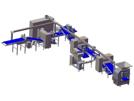 خط توريق عجينة الباستري المدمج Compact Pastry Dough Laminating Line