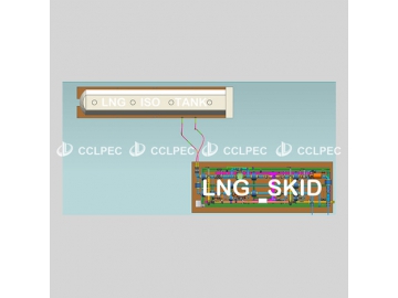 محطة تحميل بالعدادات لحاوية خزان LNG ISO                   LNG ISO Tank Loading and Metering Skid