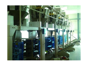 خط تعبئة وتغليف كامل، لتعبئة الحبوب والسوائل والمساحيق.. إلخ  Complete Packaging Line