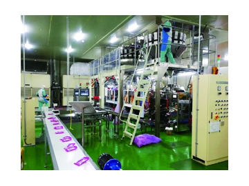 خط تعبئة وتغليف كامل، لتعبئة الحبوب والسوائل والمساحيق.. إلخ  Complete Packaging Line