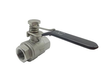 محبس كرة استانلس ستيل 316 بمقبض ذو نابض  316 Stainless Steel Spring Handle Ball Valve